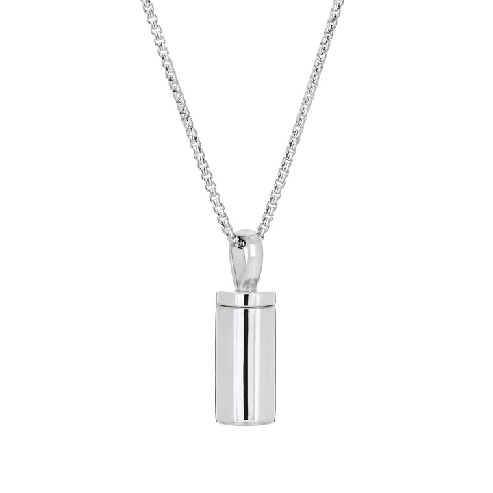 Cylinder Urn Necklace in Sterling Silver