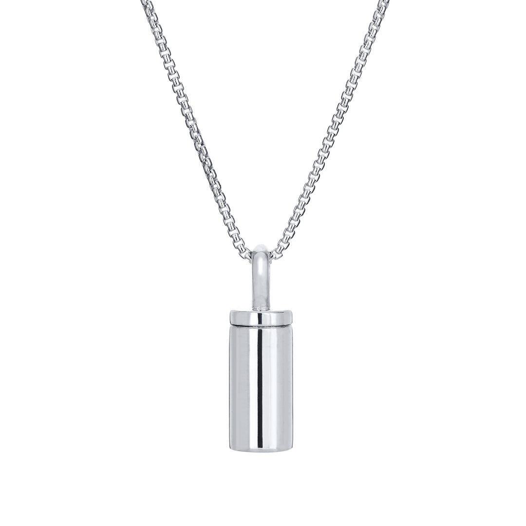 Cylinder Urn Necklace in 14K Gold
