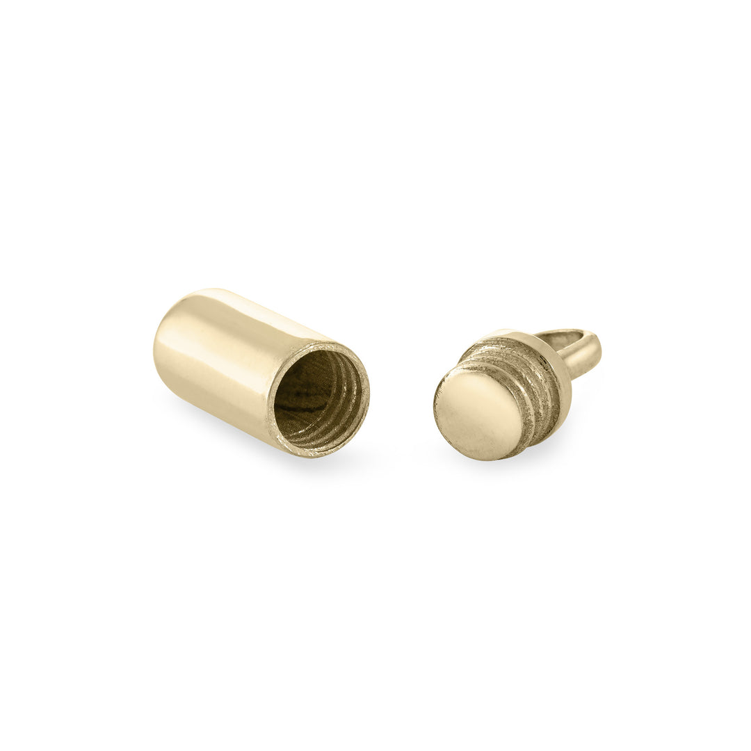 Cylinder Urn Necklace in 14K Gold