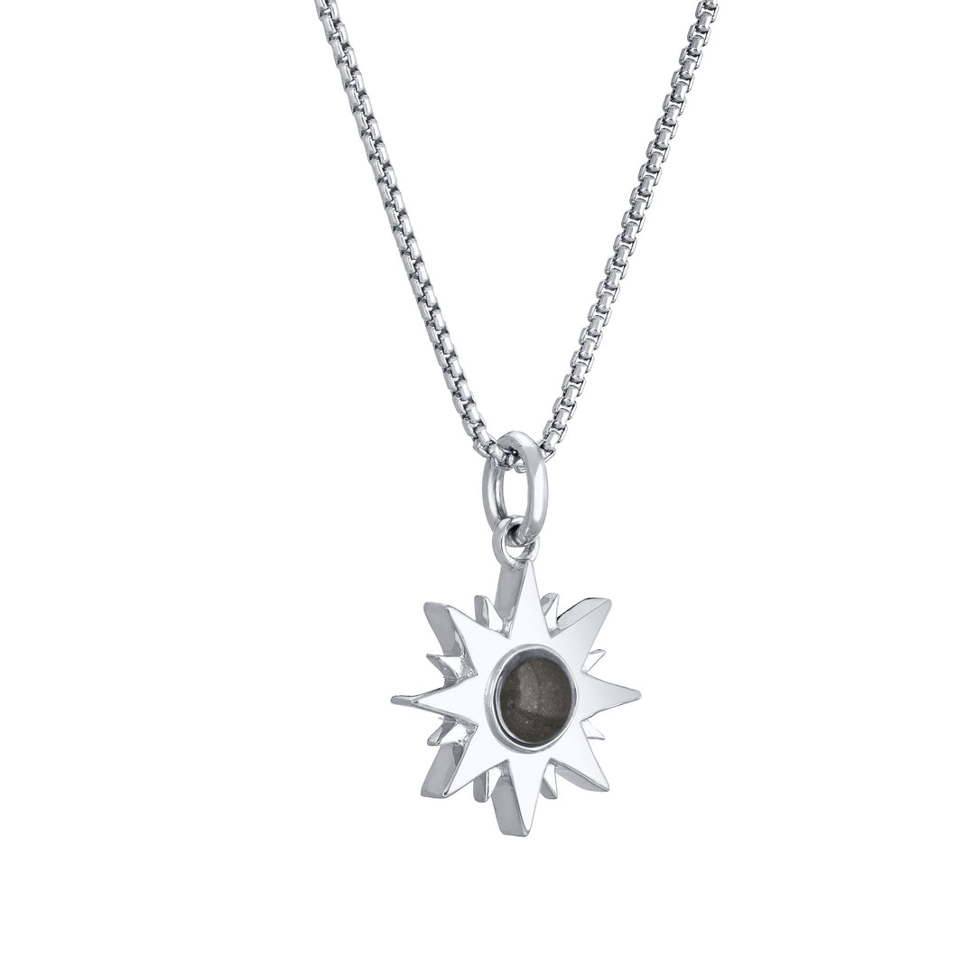 You Are My Sunshine Cremation Necklace in 14K White Gold