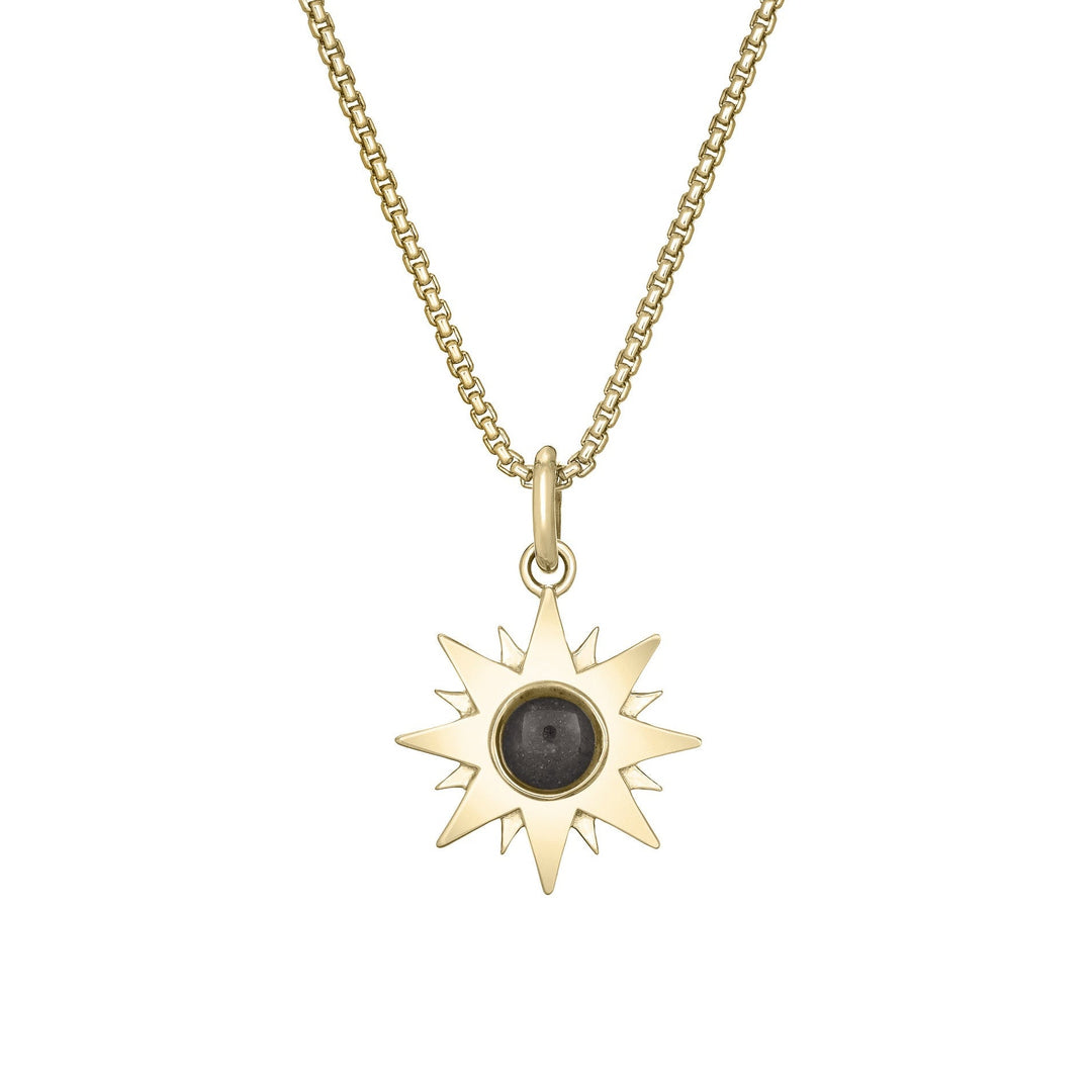 You Are My Sunshine Cremation Necklace in 14K Yellow Gold