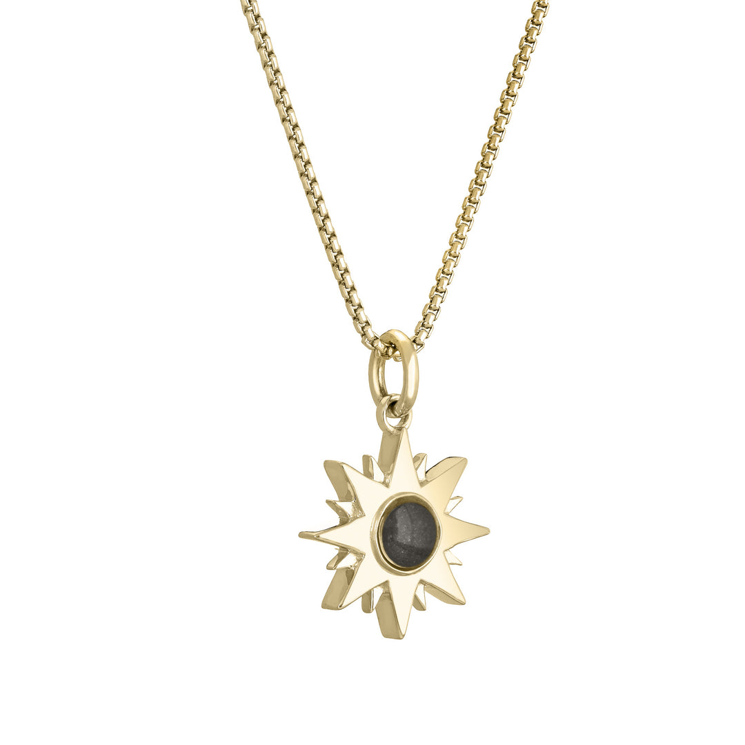You Are My Sunshine Cremation Necklace in 14K Yellow Gold