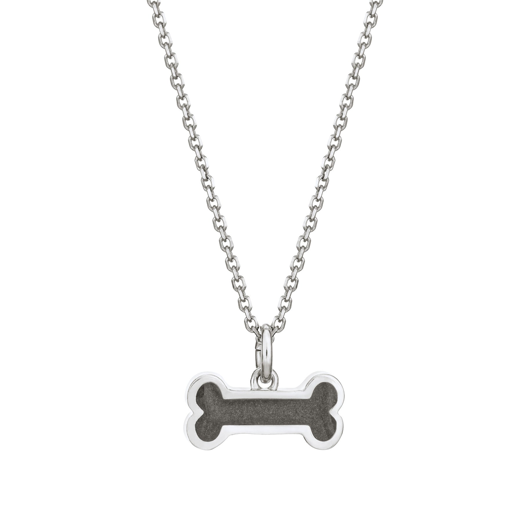 10mm Dome Cremation Necklace in 14K White Gold – closebymejewelry
