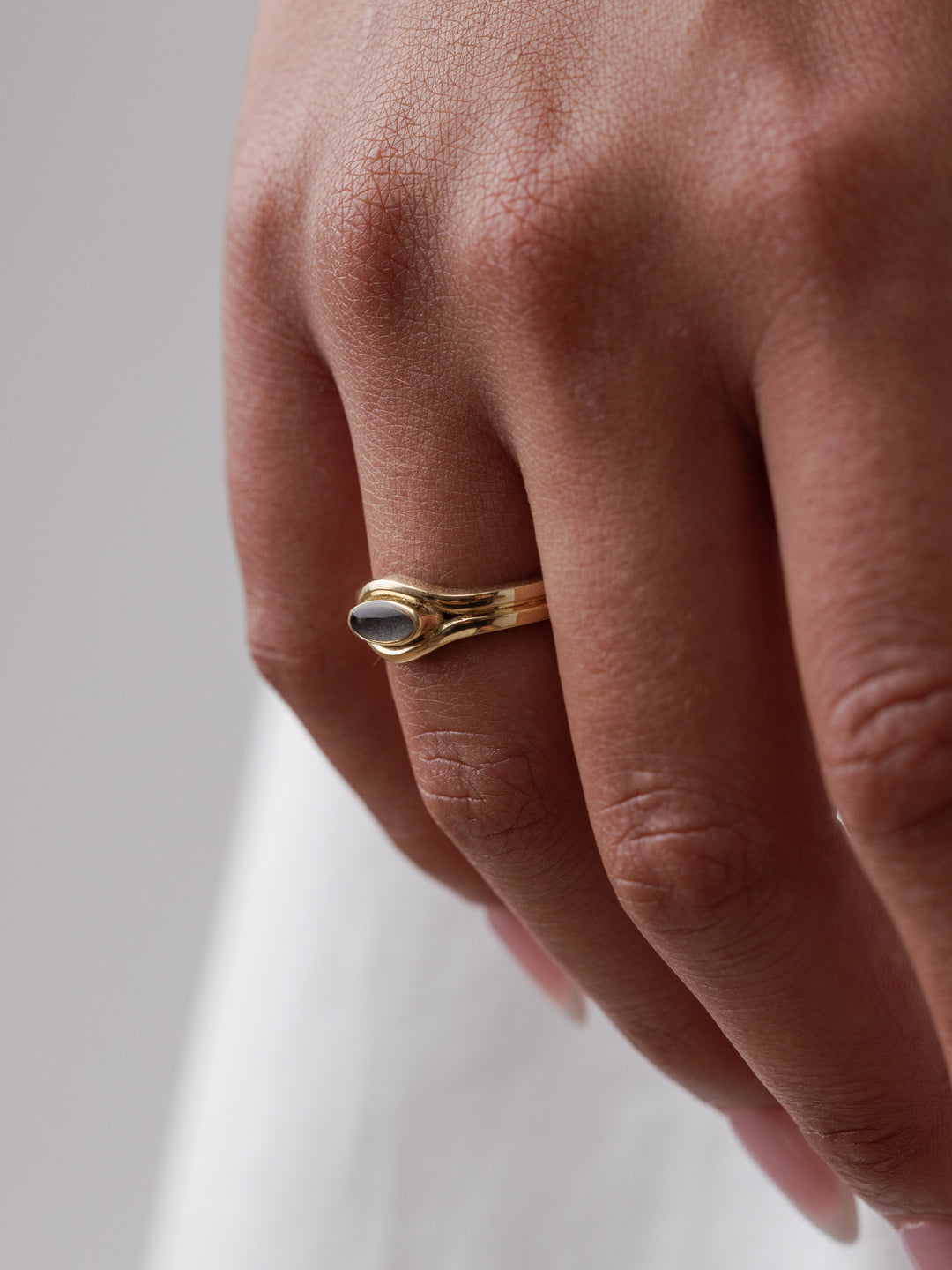 Double Band Oval Cremation Ring in Sterling Silver