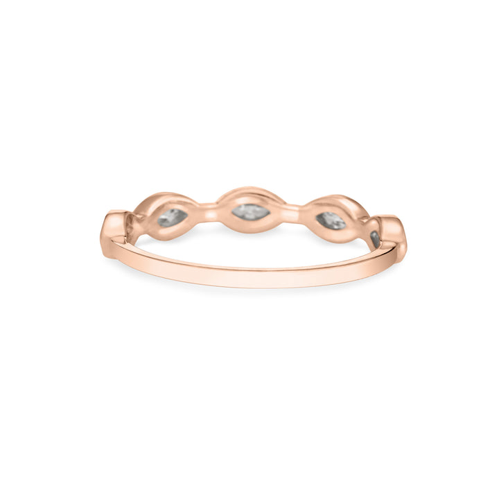 Five Stone Marquise Diamond Ring in 14K Rose Gold
