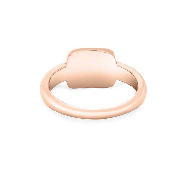 Framed Cushion Cremation Ring in 14K Rose Gold