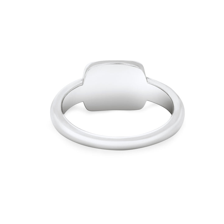 Framed Cushion Cremation Ring in Sterling Silver