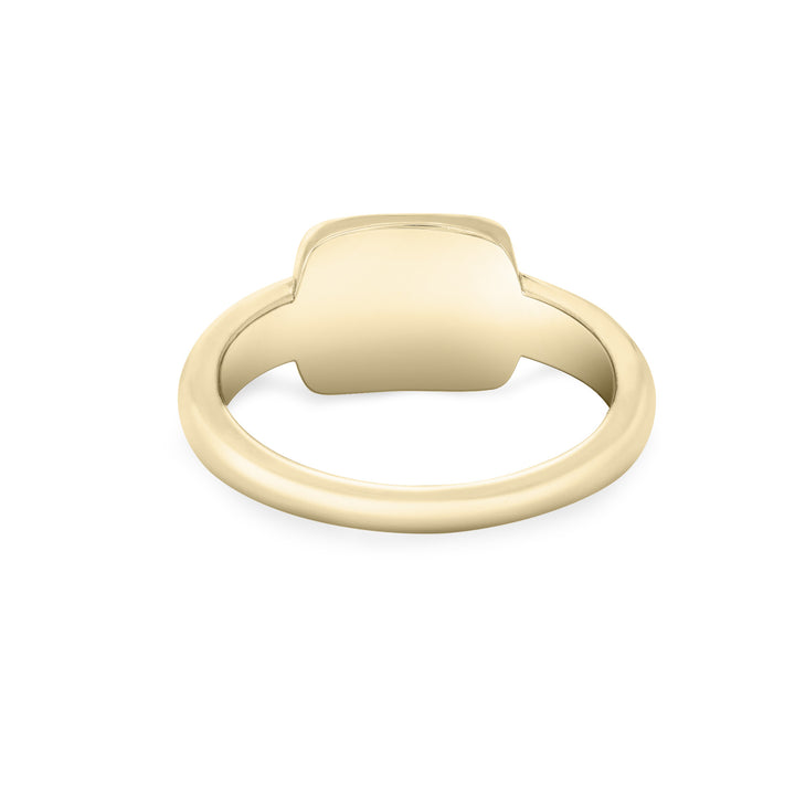 Framed Cushion Cremation Ring in 14K Yellow Gold