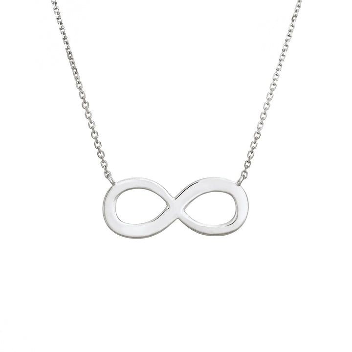 This photo shows the Sterling Silver Infinity Ashes Necklace by close by me jewelry from the back