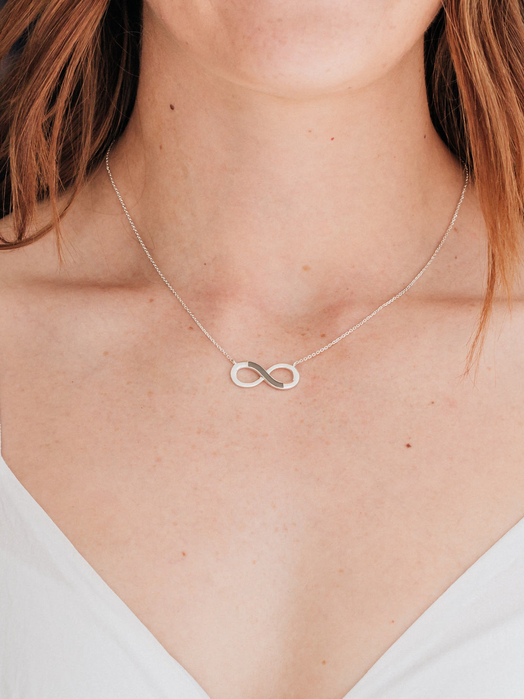 Infinity Cremation Necklace in Sterling Silver