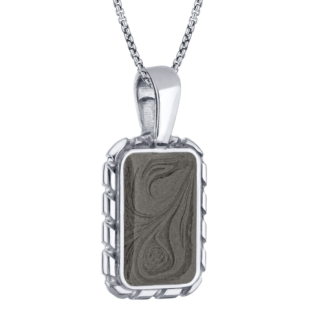 The largest of close by me jewelry's cable ashes pendants in 14k white gold from the side