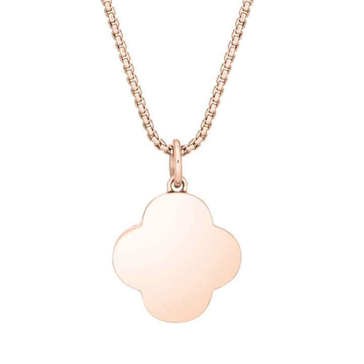 Clover Cremation Necklace in 14K Rose Gold