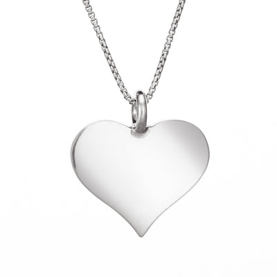 The sterling silver large heart memorial pendant by close by me jewelry from the back