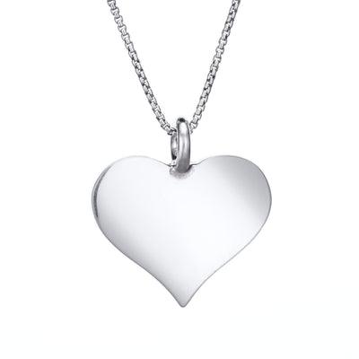 The 14k white gold large heart pendant with cremated remains by close by me jewelry from the back