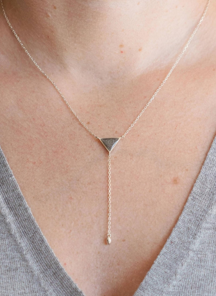 Lariat Cremation Necklace in 14K Rose Gold