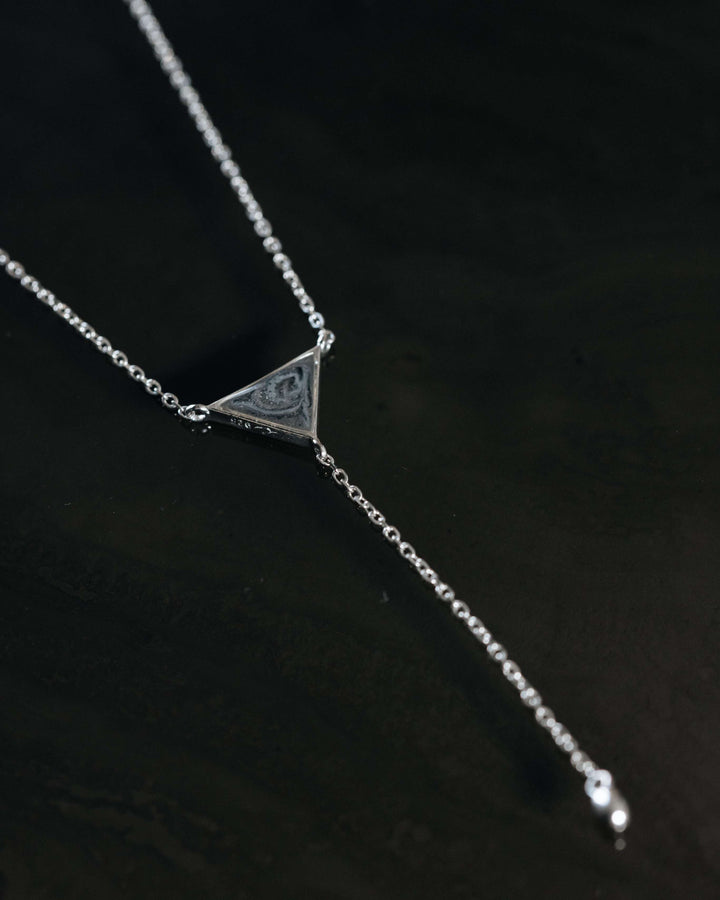 Lariat Cremation Necklace in Sterling Silver