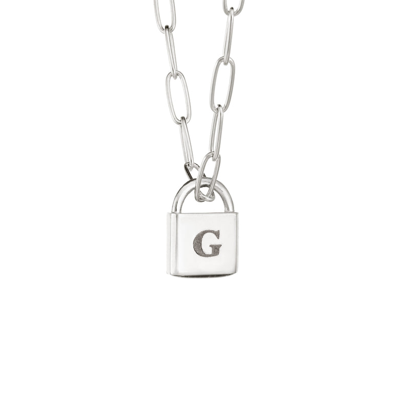 Lock Cremation Necklace in Sterling Silver