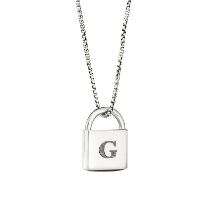 Lock Cremation Necklace in Sterling Silver