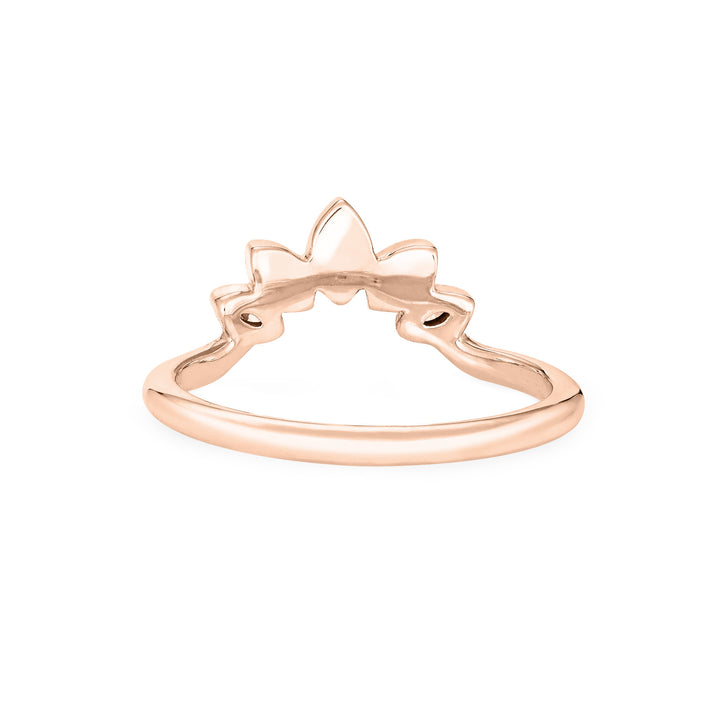 Lotus Cremation Ring in 14K Rose Gold with Diamonds