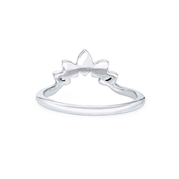 Lotus Cremation Ring in 14K White Gold with Diamonds