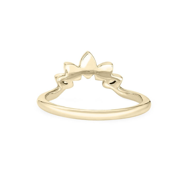 Lotus Cremation Ring in 14K Yellow Gold with Diamonds