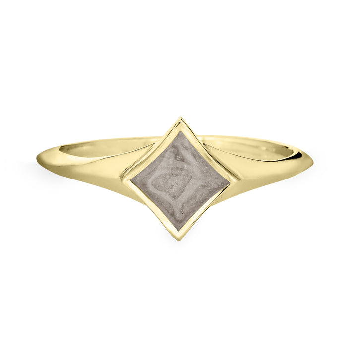 Luminary Cremation Ring in 14K Yellow Gold