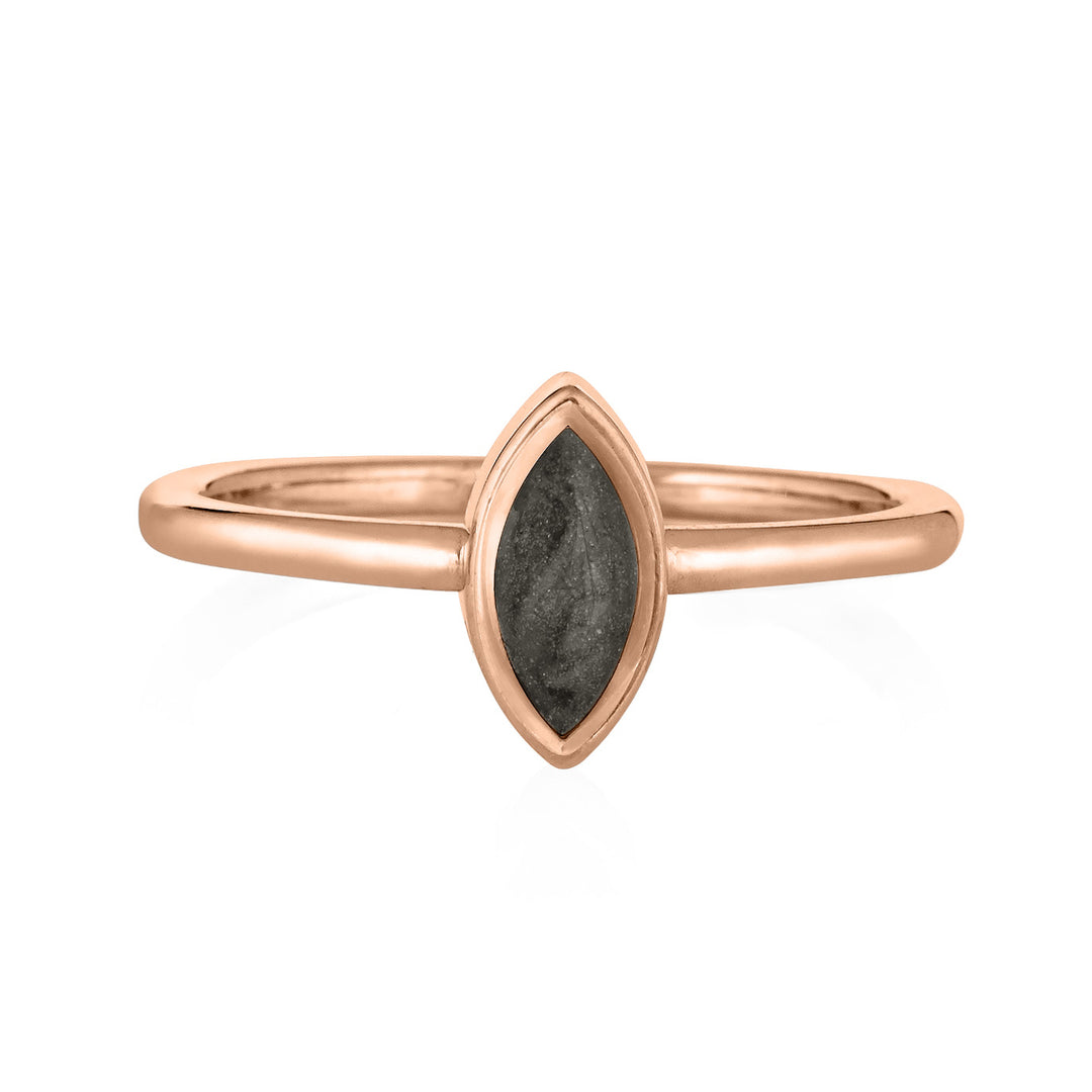Marquise Stacking Cremation Ring in 14K Rose Gold