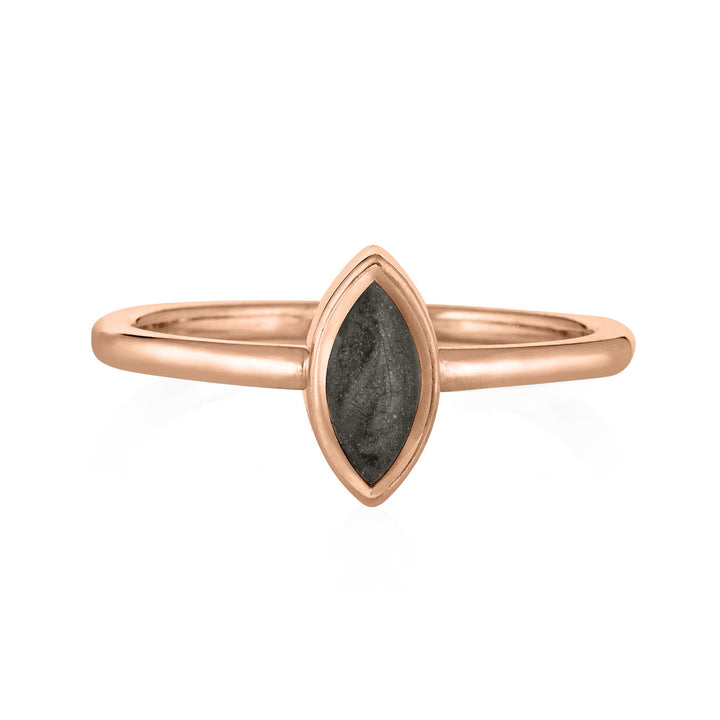 Marquise Stacking Cremation Ring in 14K Rose Gold