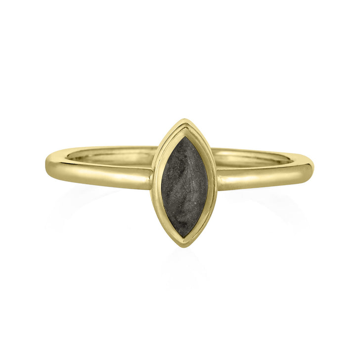 Marquise Stacking Cremation Ring in 14K Yellow Gold