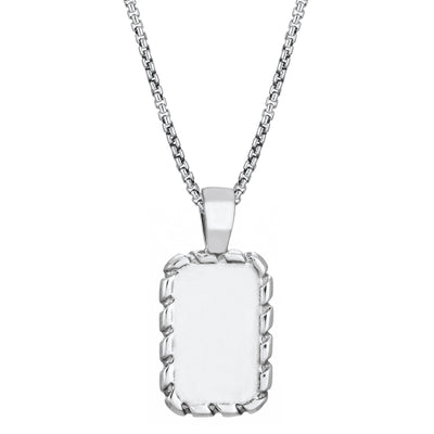The Medium Cable Ashes Necklace design in 14K White Gold by close by me jewelry from the back