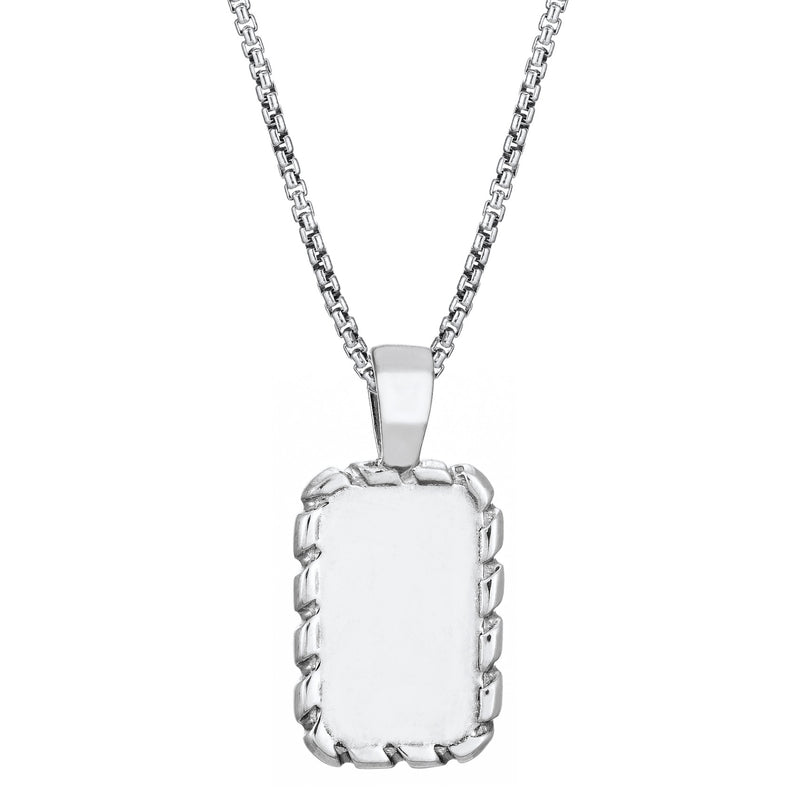 The Medium Cable Ashes Necklace design in 14K White Gold by close by me jewelry from the back