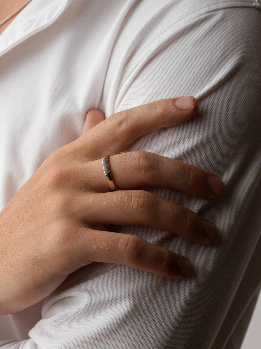 Men's Smooth Band Cremation Ring in Sterling Silver