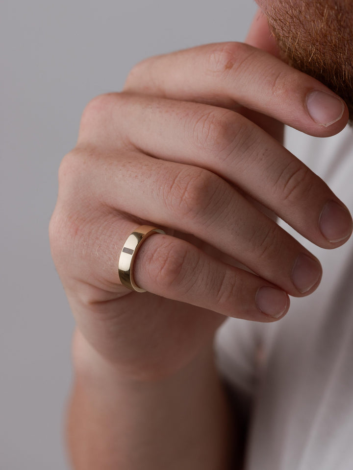 Simple Band Cremation Ring in Sterling Silver