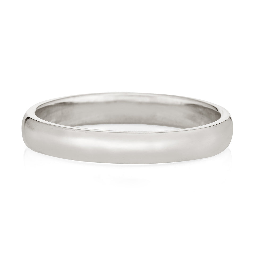 a view of the back of the band on close by me jewelry's sterling silver men's smooth band cremains ring