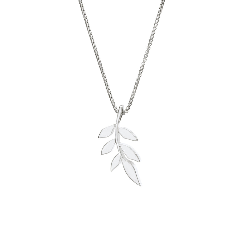 This photo shows the Sterling Silver Olive Branch Cremation Pendant designed by close by me jewelry from the back