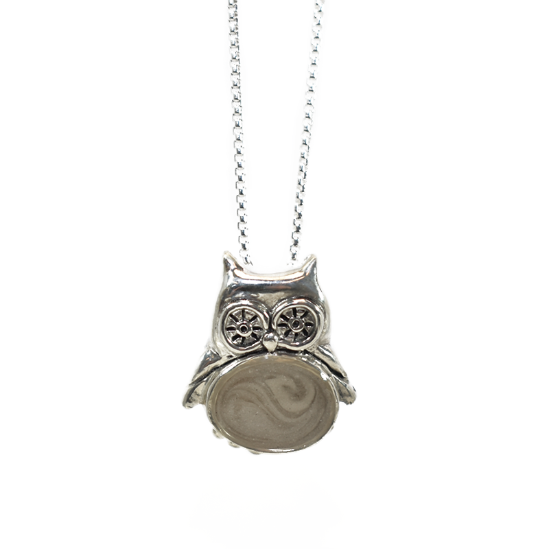 Owl Urn Cremation Necklace With Hidden Bail – closebymejewelry