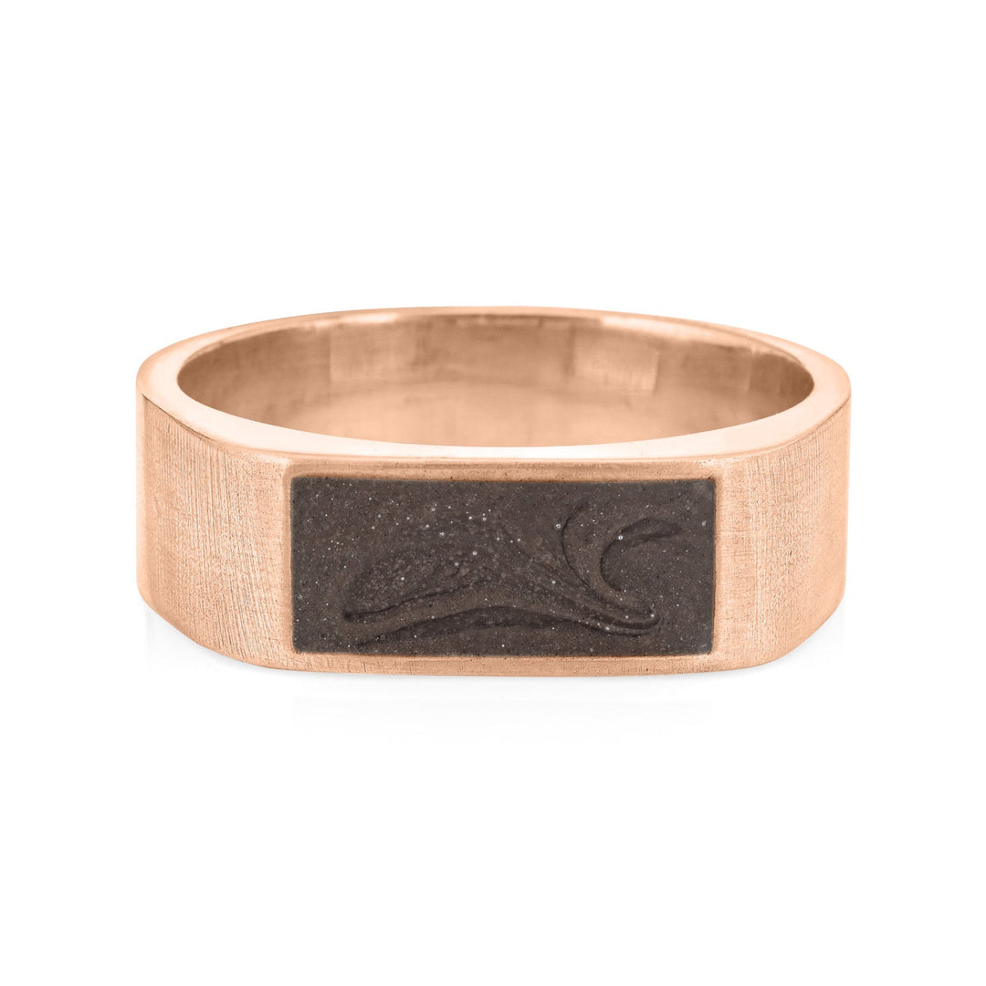 Men's Classic Band Cremation Ring in 14K Rose Gold