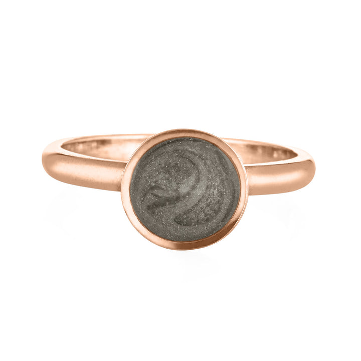 Signature Lotus Stackable Band Cremation Ring in 14K Rose Gold