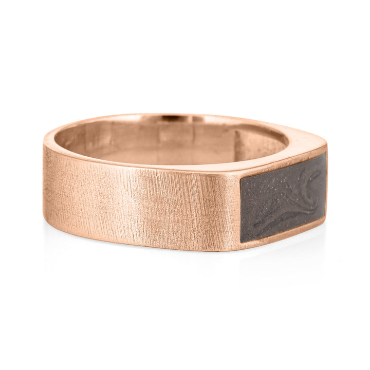 Men's Classic Band Cremation Ring in 14K Rose Gold