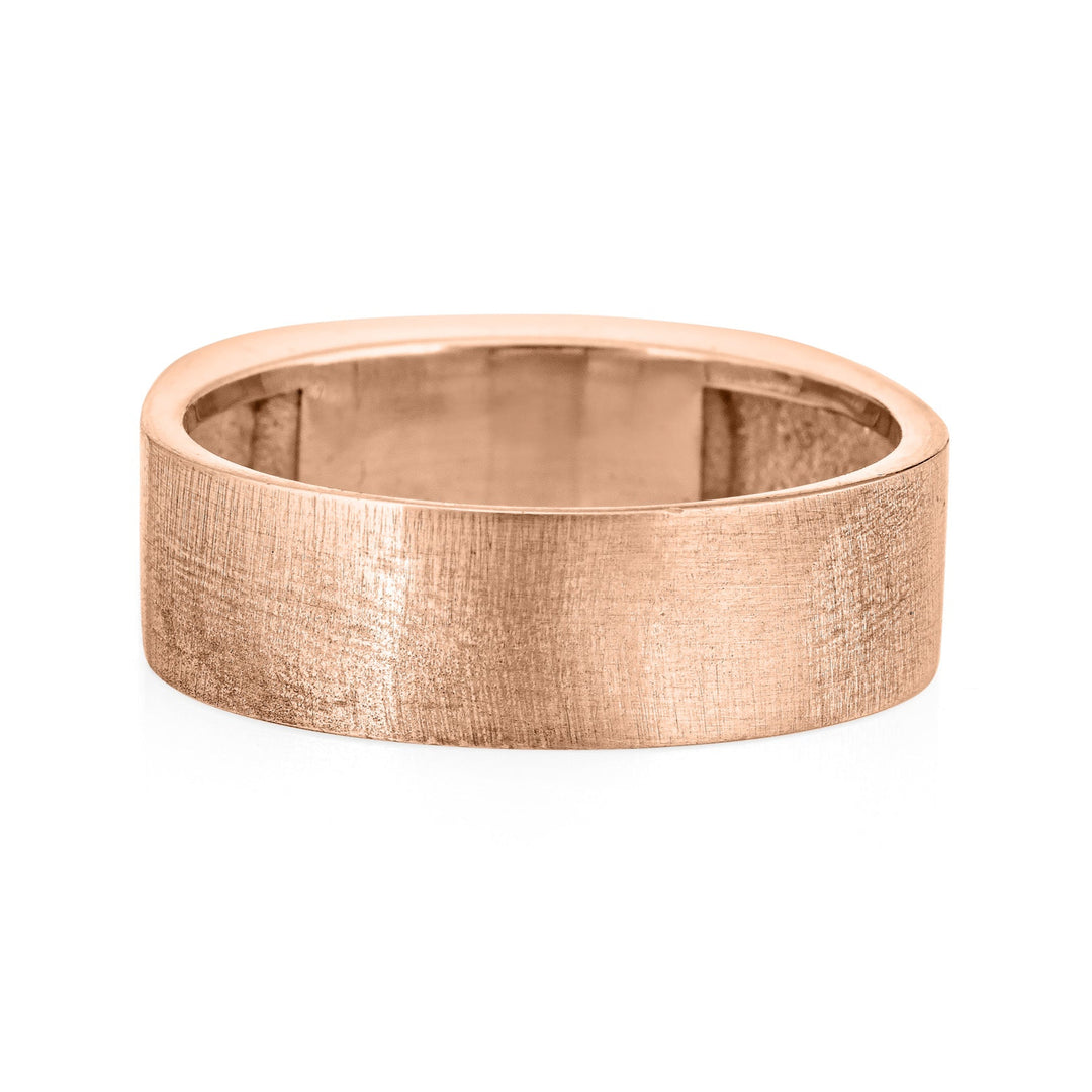 Men's Classic Band Cremation Ring in 14K Rose Gold
