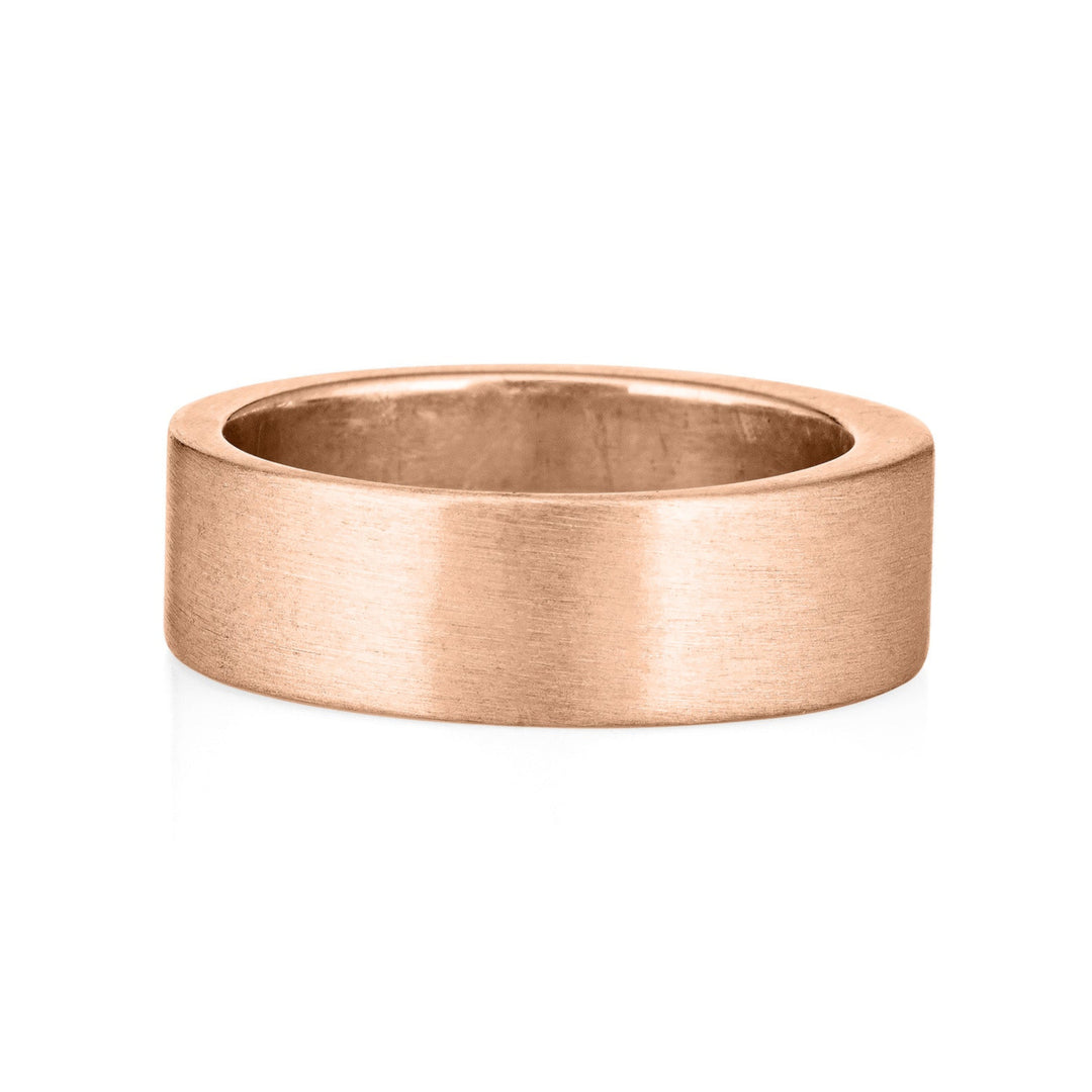 Three Setting Classic Band Cremation Ring in 14K Rose Gold