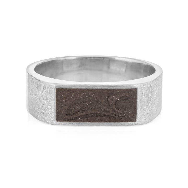 Men's Classic Band Cremation Ring in Sterling Silver