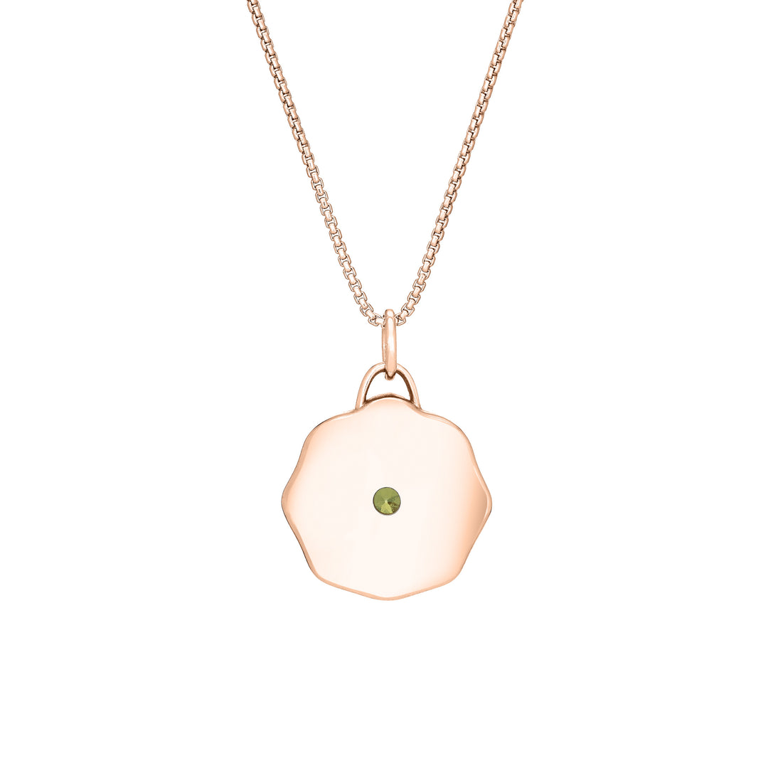 The Aurea Coin Birthstone Necklace in 14K Gold