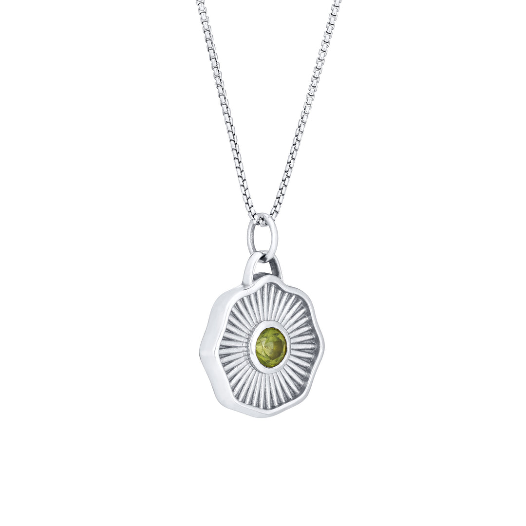 The Aurea Coin Birthstone Necklace in 14K Gold