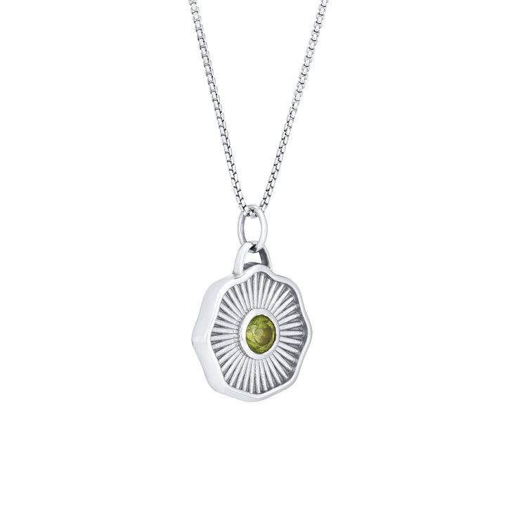 The Aurea Coin Birthstone Necklace in 14K Gold