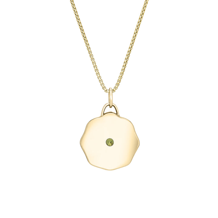 The Aurea Coin Birthstone Necklace in 14K Gold