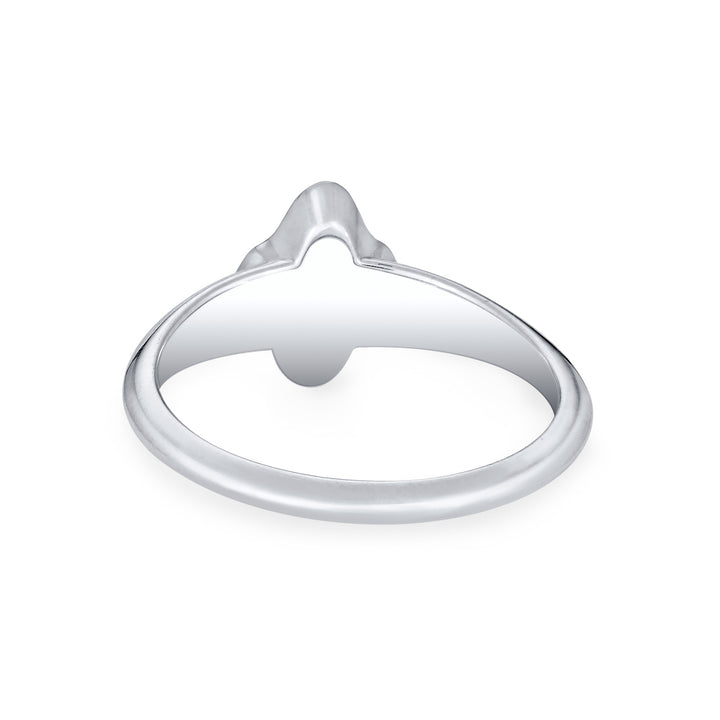 Scalloped Marquise Diamond Cremation Ring in 14K White Gold