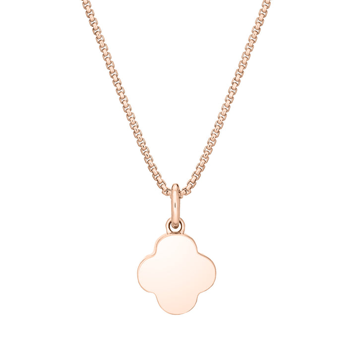 Clover Cremation Necklace in 14K Rose Gold