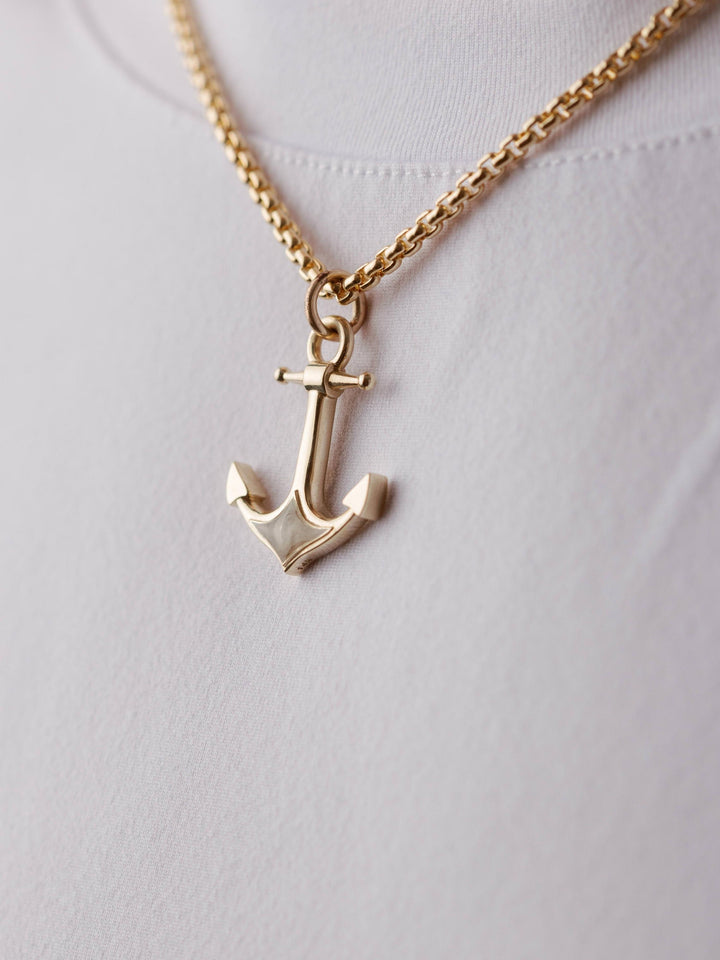 Anchor Cremation Necklace in Sterling Silver