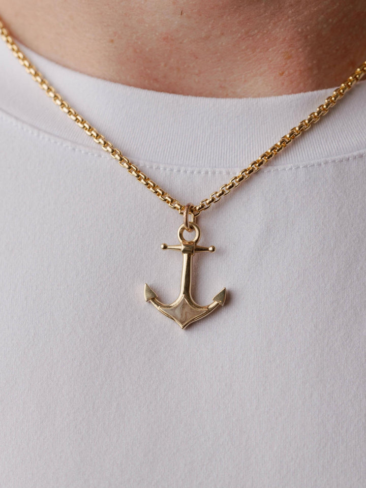 Anchor Cremation Necklace in Sterling Silver